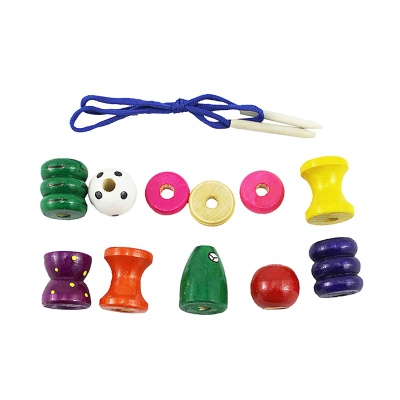 Бусы-шнуровка «Гусеница цветная»