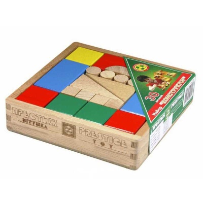 Конструктор СЦ2152, 30 деталей в дер. коробке, Престиж-игрушка