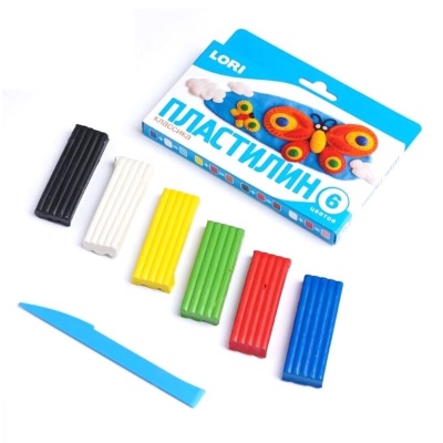 Пластилин Lori «Классика», 6 цветов