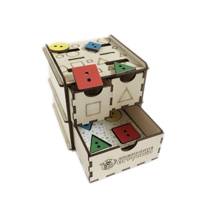 Комодик «Геометрические фигуры с гравировкой», Сибирские игрушки