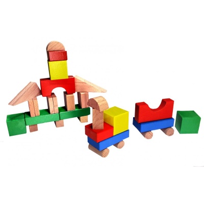 Конструктор СЦ2152, 30 деталей в дер. коробке, Престиж-игрушка