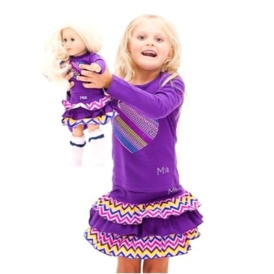 Лонгслив Mia с аппликацией сердце (акрил), фиолетовый