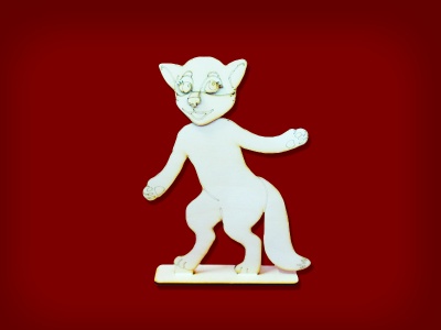 Раскраска-аппликация «Кошечка»