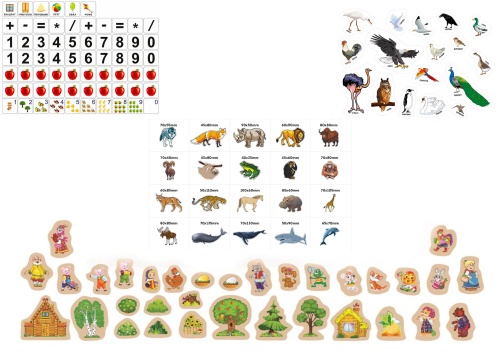 Комплект деревянных магнитов