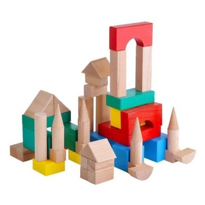 Конструктор КЦ2251, 50 деталей в дер. коробке, Престиж-игрушка