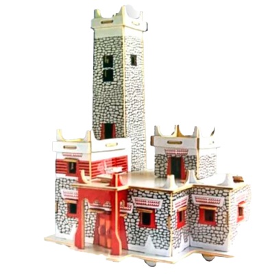 Сборная деревянная модель «Тибетский домик 4» РНС074 цветной, Чудо-дерево