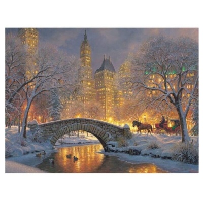 Пазл «Зимний парк в городе» 500 элементов, Cobble Hill