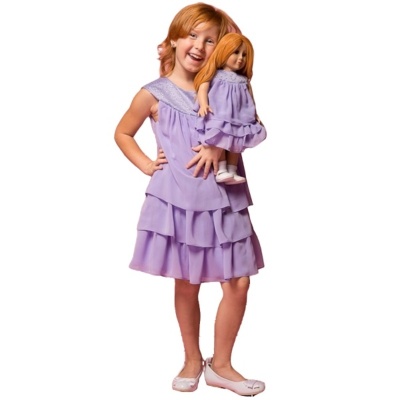 Платье Mia сиреневое с пайетками