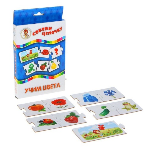 Настольная игра «Собери цепочку. Учим цвета», Улыбка