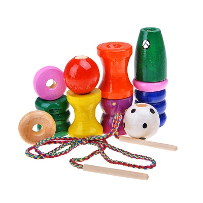 Бусы-шнуровка «Гусеница цветная»