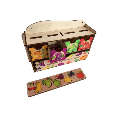 Комодик с принтом «Фрукты, овощи, ягоды», Сибирские игрушки