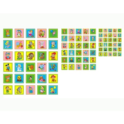 Комплект наклеек на шкафчики «Сказки», 90 шт, ИнтерСтенд