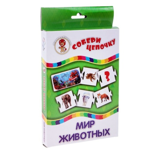 Настольная игра «Собери цепочку: Мир животных», Улыбка