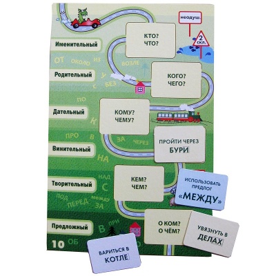 Грамматическая игра «Падежи на виражах», Ребус
