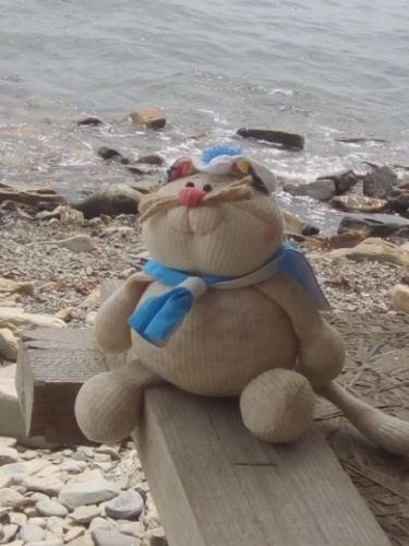 Игрушка ручной работы «Котик Морячок», Нежный ветер