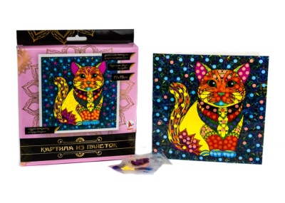 Картина из пайеток «Кот»