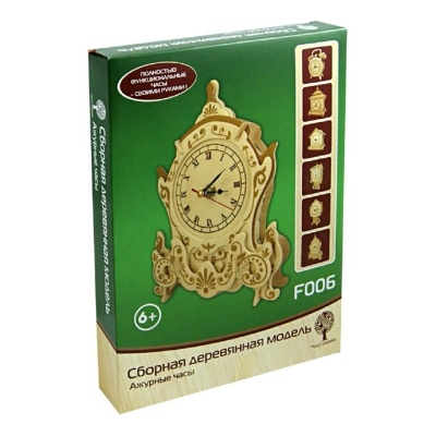 Сборная деревянная модель «Ажурные часы», Чудо-дерево