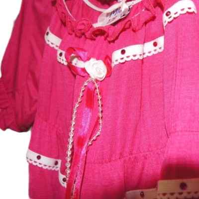 Туника (топ) Mia с рукавами-фонарик, фуксия