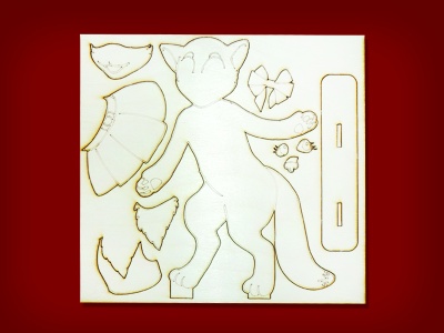 Раскраска-аппликация «Кошечка»